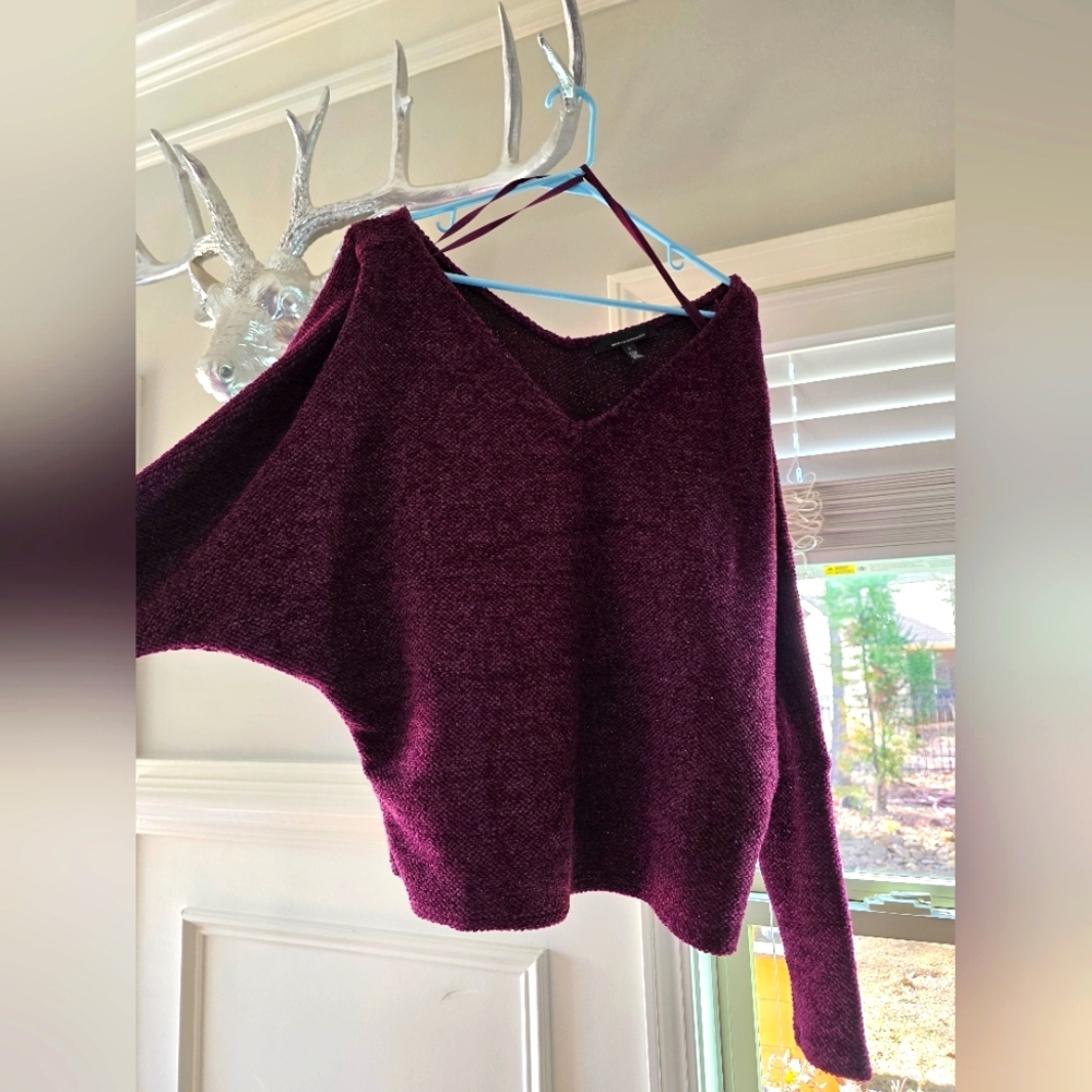 V-Neck Chenille Sweater, White House Black Market